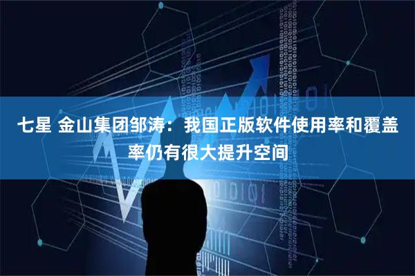 七星 金山集团邹涛：我国正版软件使用率和覆盖率仍有很大提升空间