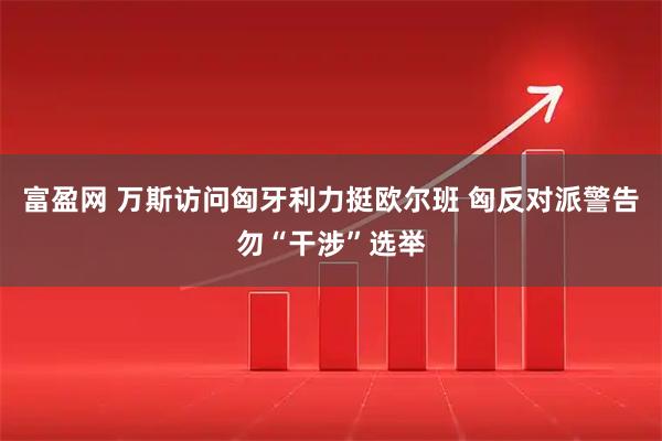 富盈网 万斯访问匈牙利力挺欧尔班 匈反对派警告勿“干涉”选举